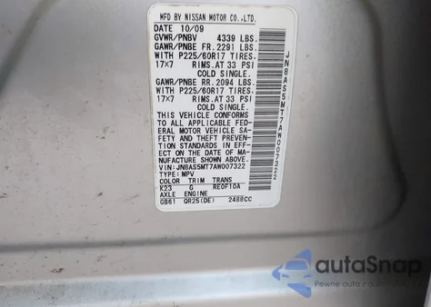 2010 Nissan Rogue Sl from USA, damaged, VIN JN8AS5MT7AW007322